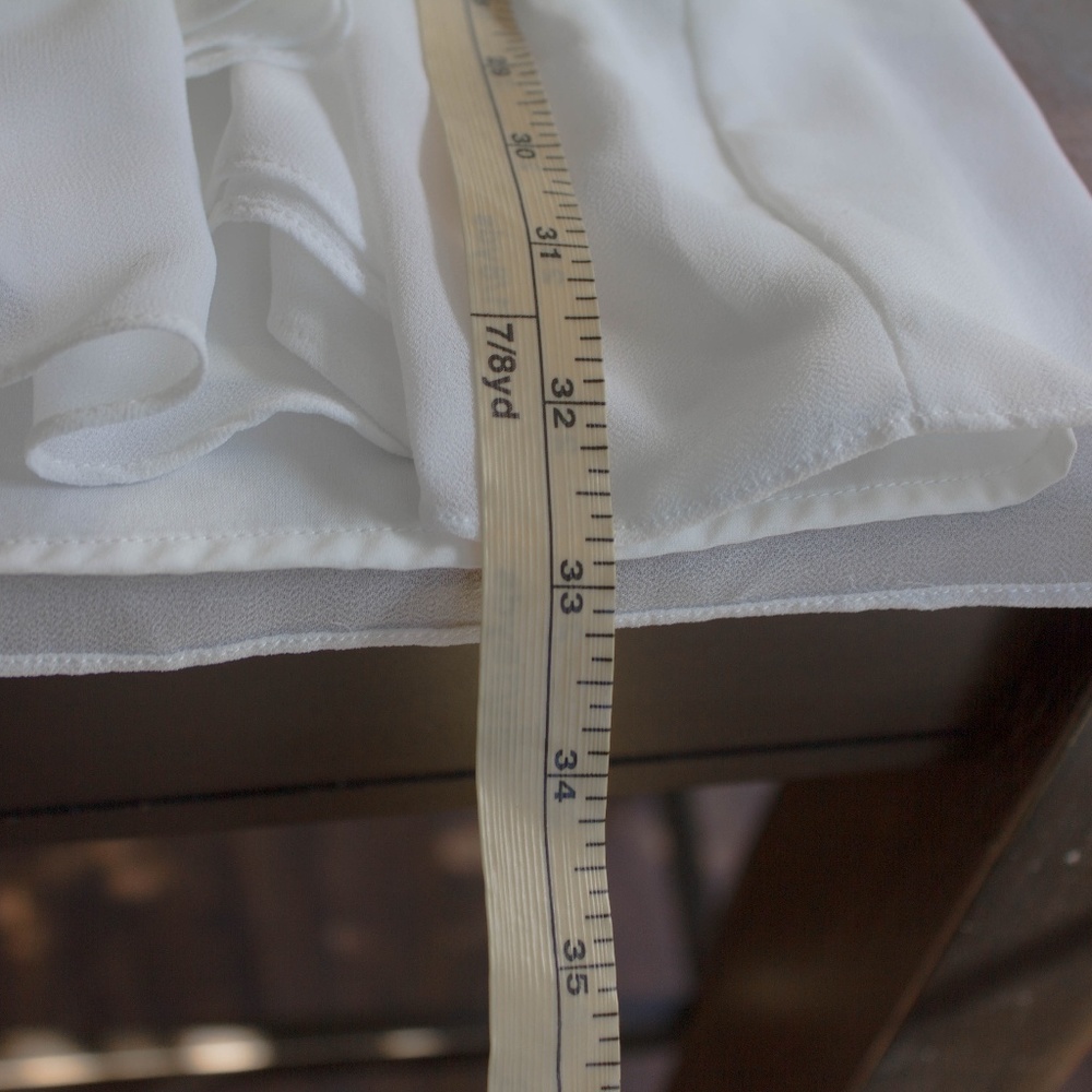 White Ruffled Wrap Dress - Picture 4 of 4
